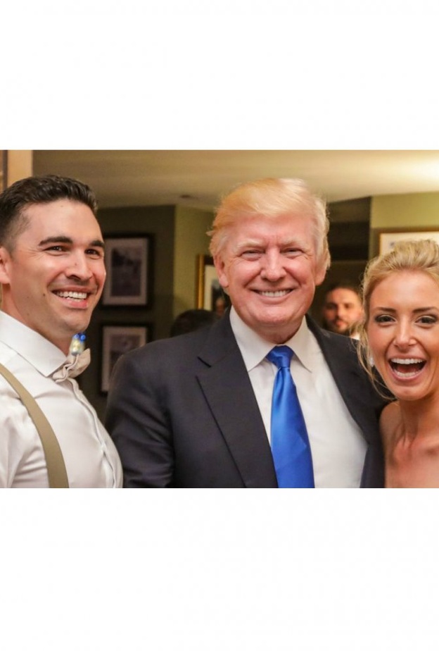 العروسين تفاجآ بحضور ترامب