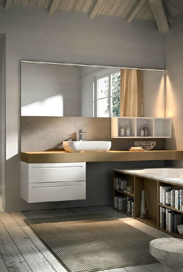 حمام إيطالي مودرن بجمال المعادن والألوان الجريئة من Ponte Giulio