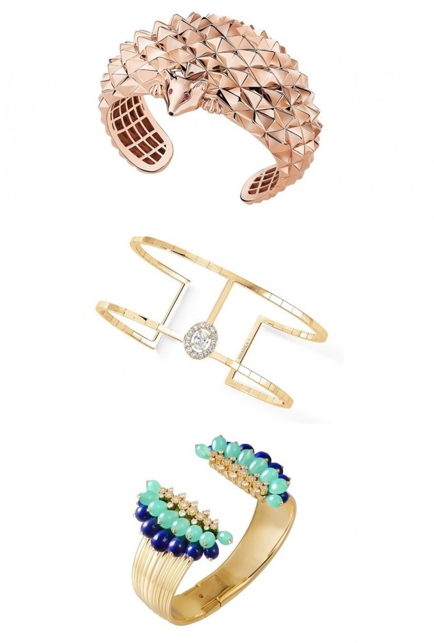 أسوارة كارتييه من الذهب و حجر سنّان سكارن