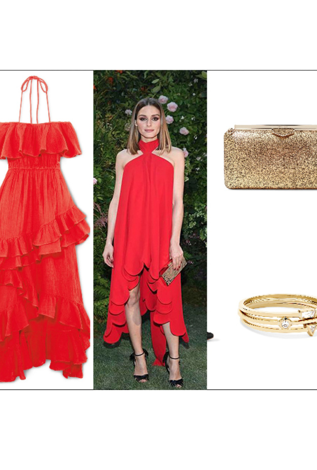 تألقي بالفستان الأحمر الحيوي على طريقة أوليفيا باليرمو