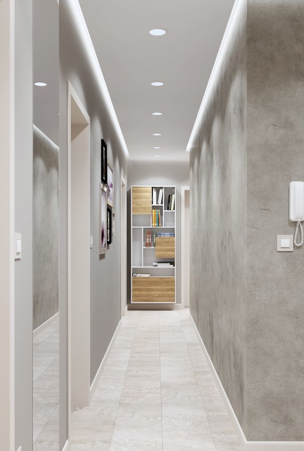 تصاميم جبسية للسقف لديكور ممر كلاسيك