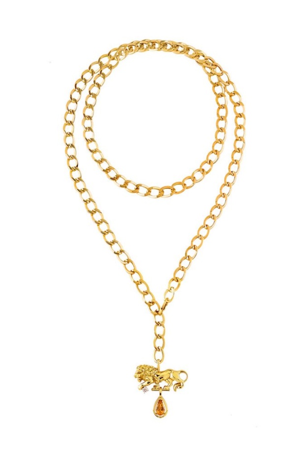 قلادة بولغاري من الذهب والمالاكيت الأخضر والماس