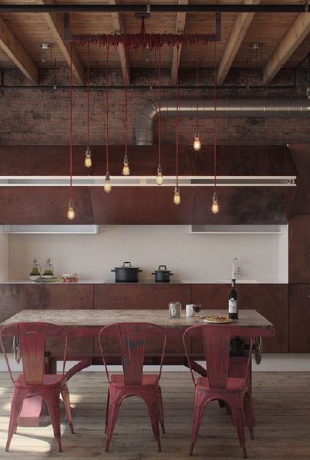 ديكور غرفة جلوس Industrial بلمسة مودرن مميزة