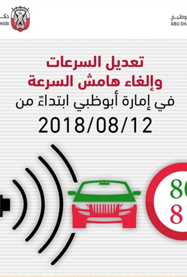 تعديل السرعات وإلغاء الهامش في الطرق بأبوظبي