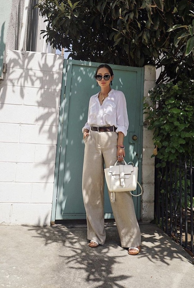 بنطلون واسع للغاية بتفصيل مبتكر