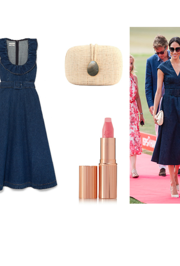 ستايل جذاب وراقي بفستان الجينز على طريقة ميغان ماركل