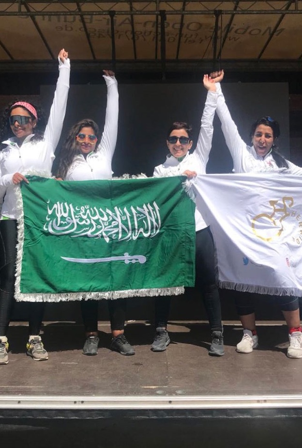 شاركت السعوديات في طواف أوروبا للدراجات الهوائية