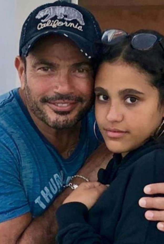 عمرو دياب وابنته جانا