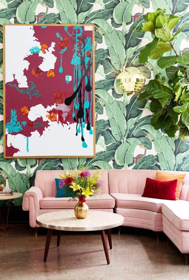 ديكور غرفة نوم بالنمط الاستوائي