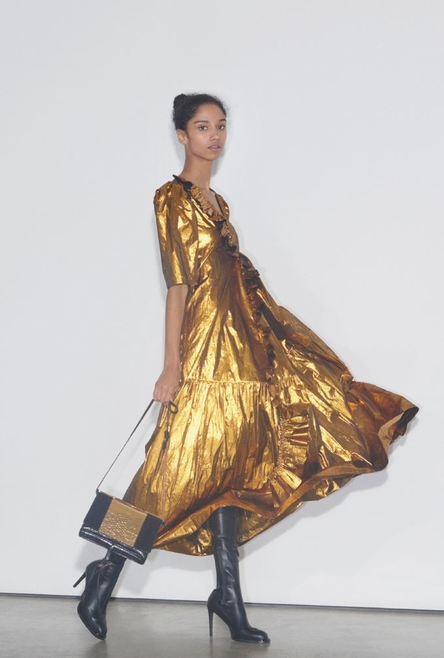 Temperley London فستان ميتالك من.