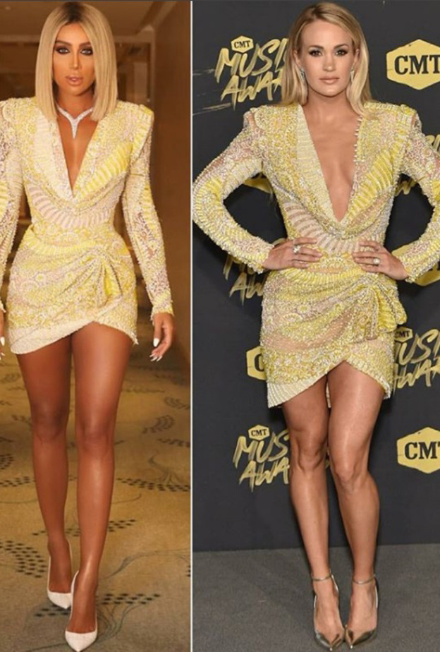 نيكولا جبران خيار النجمات العربيات والعالميات.. من إرتدى فستانه بشكل أفضل مايا دياب أم كيري اندروود؟