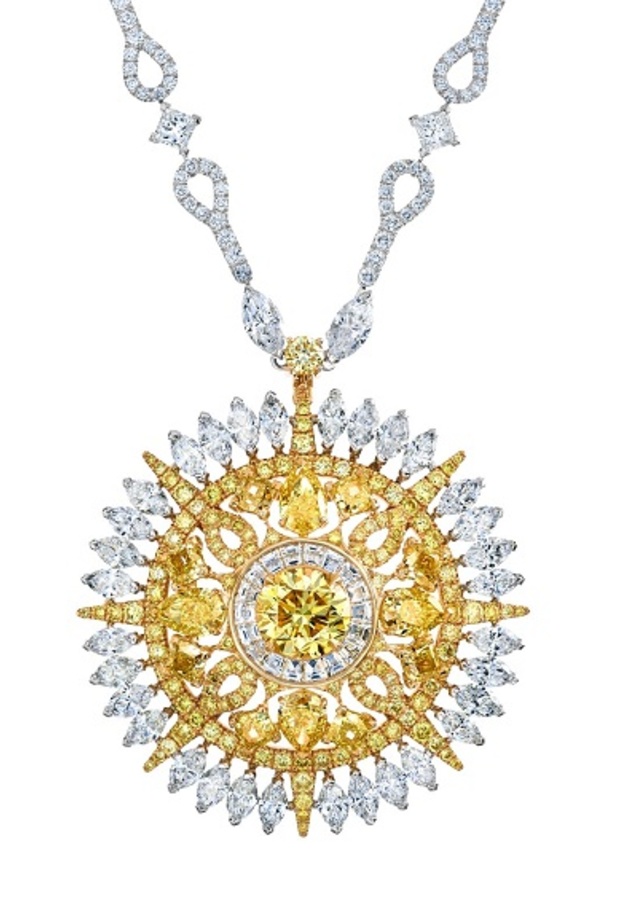 خاتم من الماس الأبيض والأصفر من Reza