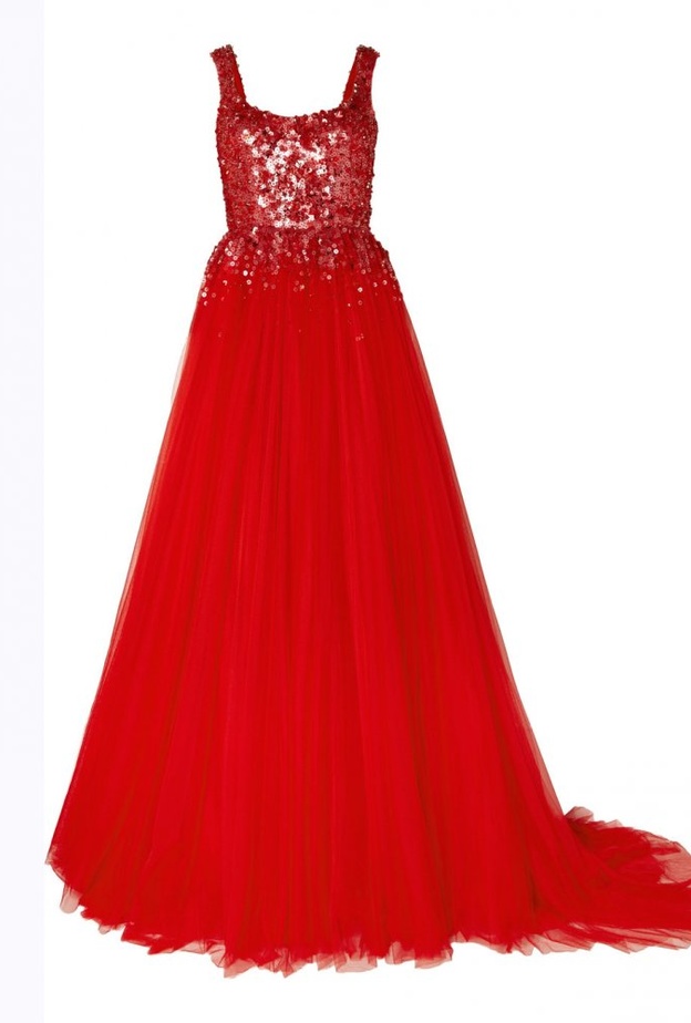 فساتين وصيفات العروس باللون الاحمر