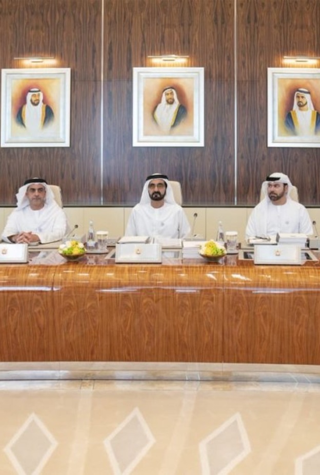 محمد بن راشد خلال ترؤسه جلسة مجلس الوزراء- وام