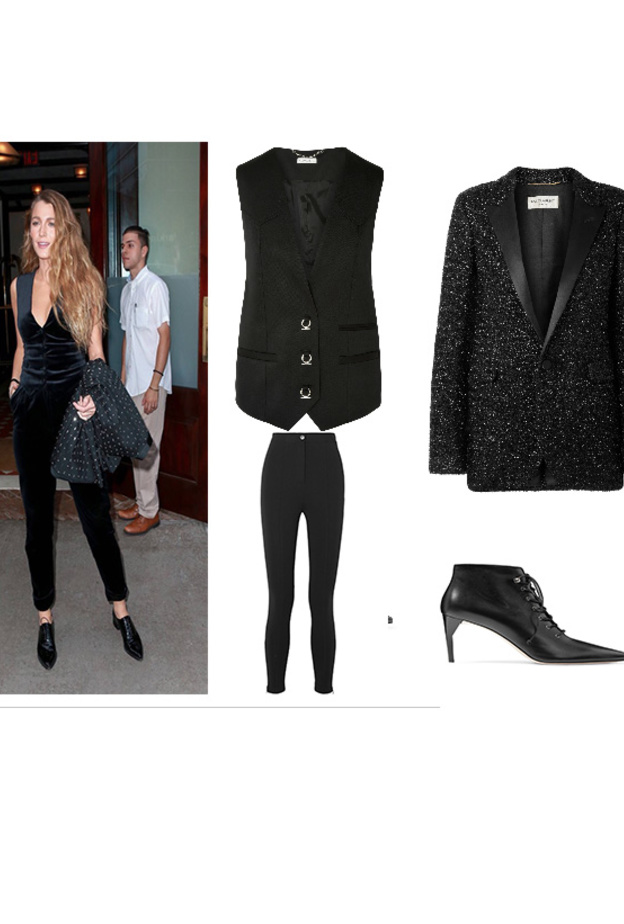 أسلوب شبابي وايدجي بالأسود على طريقة بلايك لايفلي