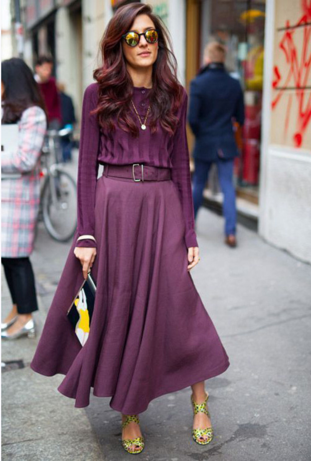 استقبلي الخريف باللون البنفسجي الأنيق