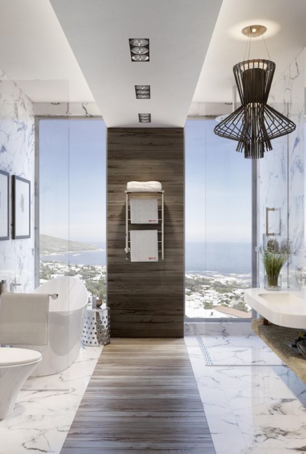 ديكور حمام مودرن بألوان أنيقة وتصاميم جذابة