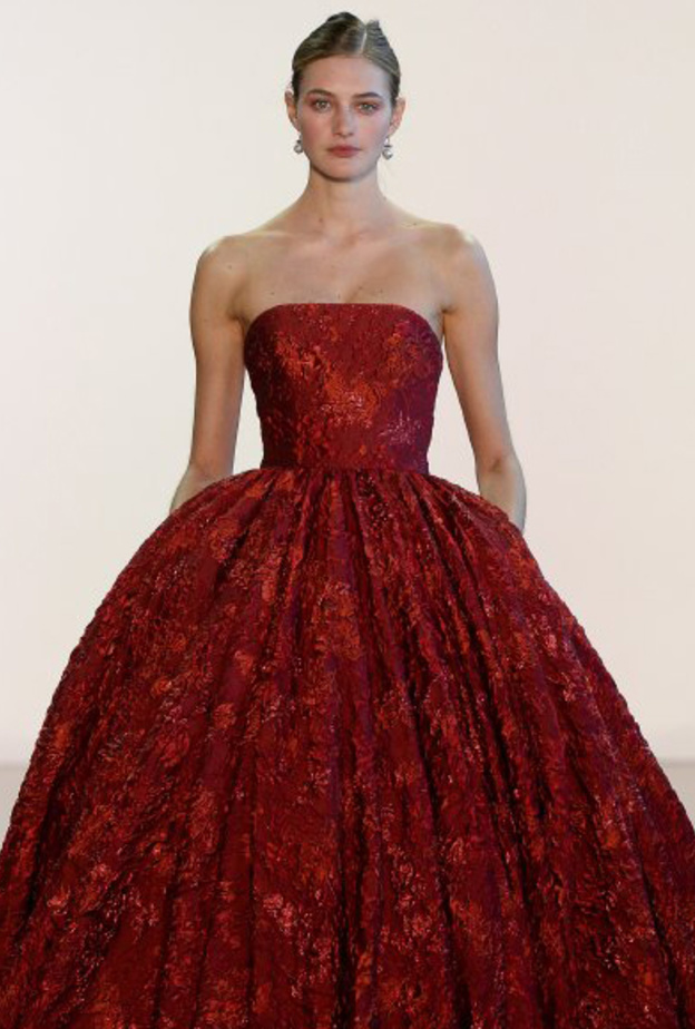 Marchesa Notte فستان سهرة منفوش من