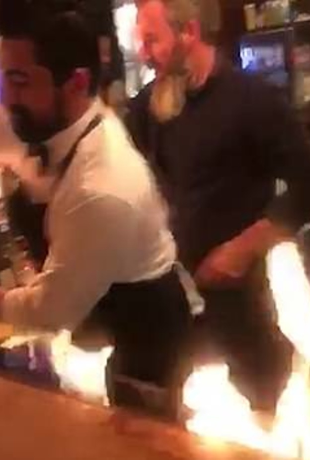حريق في مطعم تركي