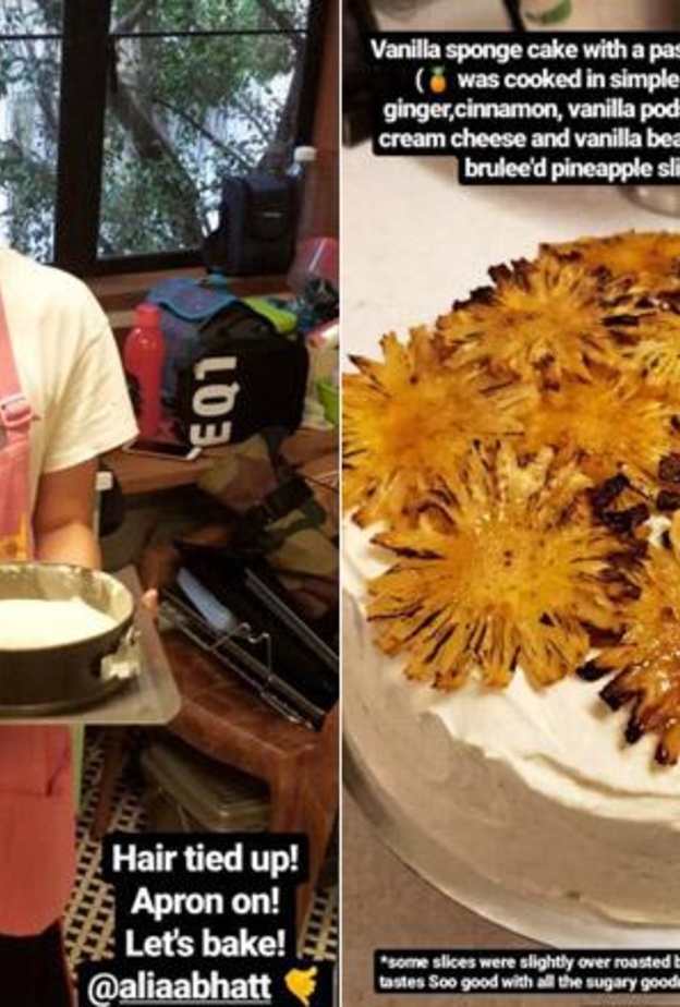 عليا بهات تطهو الطعام وتخبز مخبوزات شهية من أجل صديقها رانبير كابور