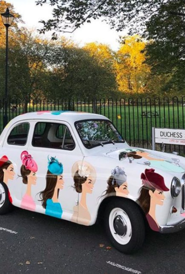 فنان يصمم سيارة مزينة بصور كيت ميدلتون ويطلق عليها اسم كيتوموبيل