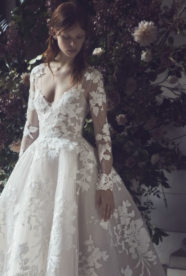 فستان زفاف Monique Lhuillier خريف 2019