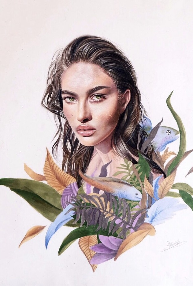 طفلة بريشة بشائر