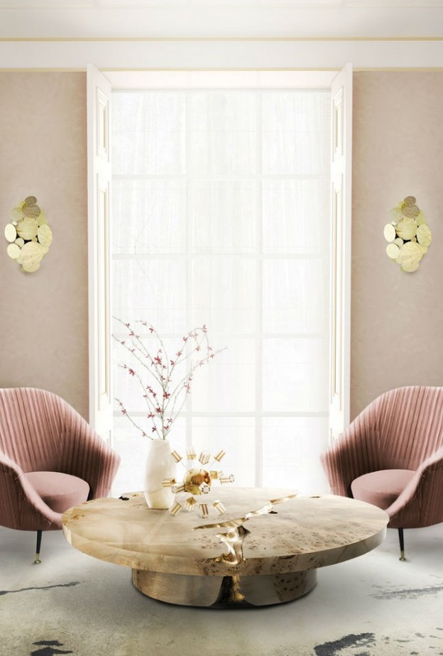 ‎⁨طاولات من الخشب الصرف لغرفة معيشة مودرن⁩