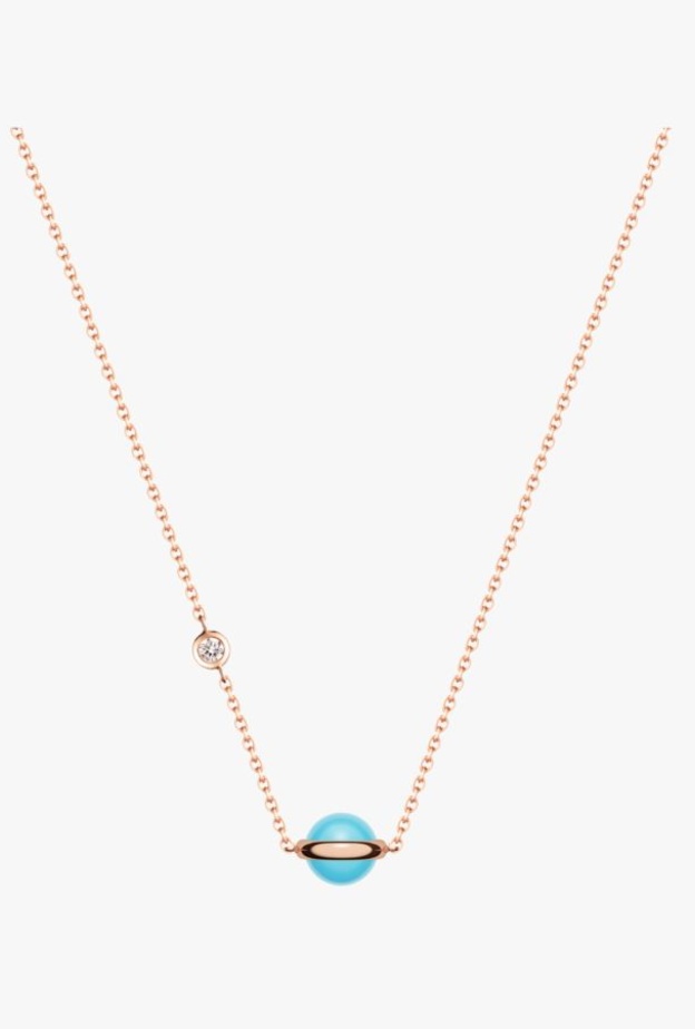 قلادة بياجيه من الذهب والفيروز