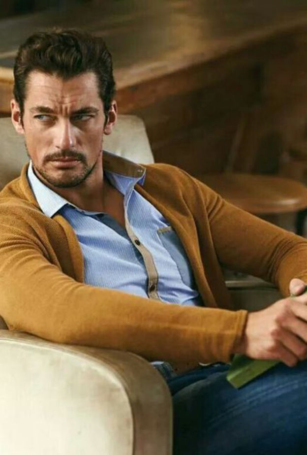 رقي وأناقة ديفيد غاندي بأسلوب شتوي كاجوال