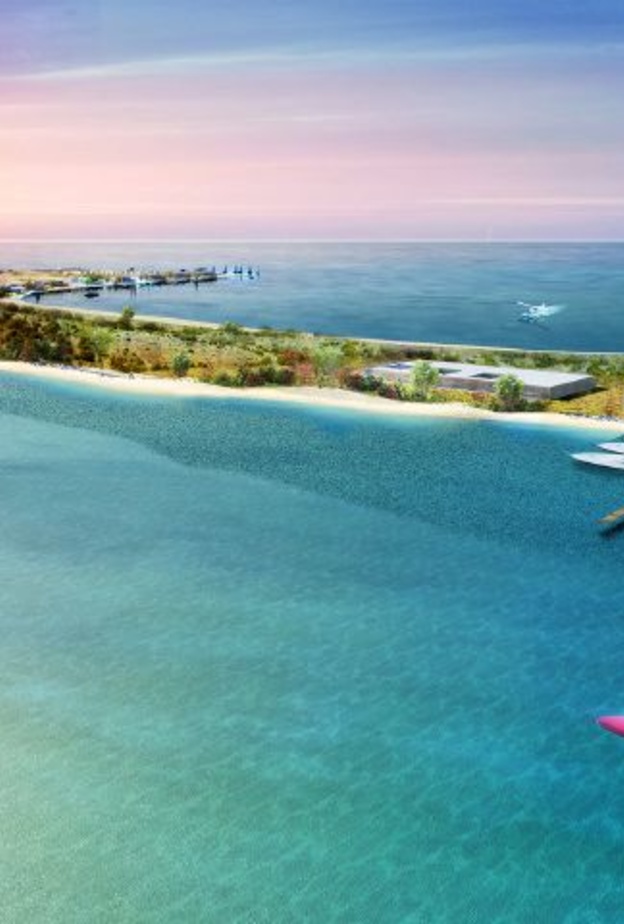 إحدى الجزر السياحية في مدينة تبوك