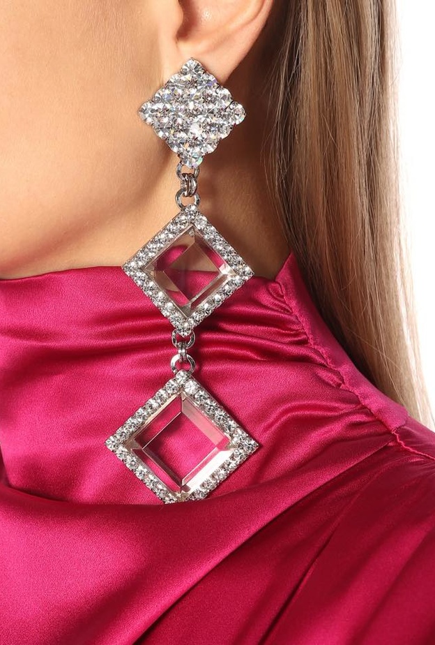 Mercedes Salazar أقراط كبيرة ملونة من