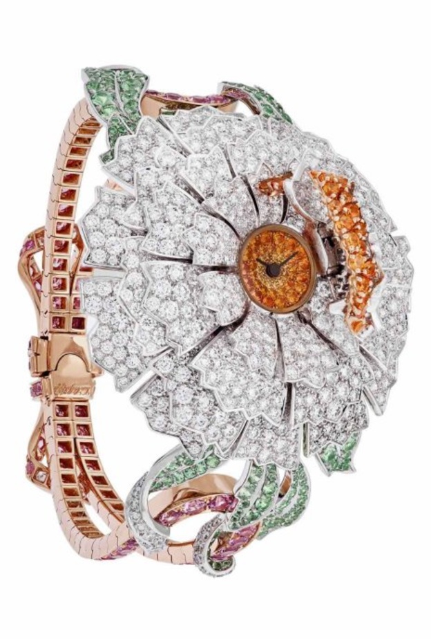 ساعة بولغاري من الماس والمالاكيت