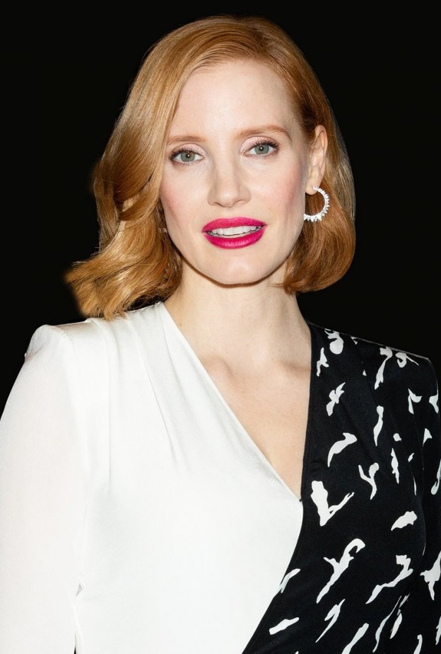 جيسيكا تشاستين مع الزميل عدنان الكاتب