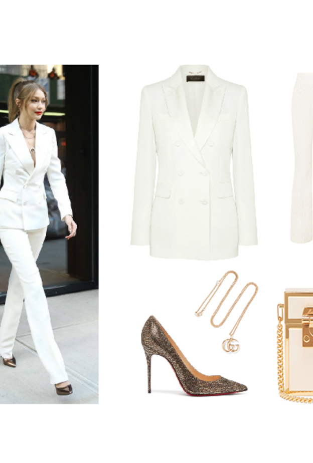 اطلالة في الفستان الأبيض القصير بأسلوب روزي هنتيغتون وايتلي