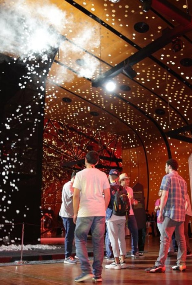 احد الأعمال الفنية المعروضة