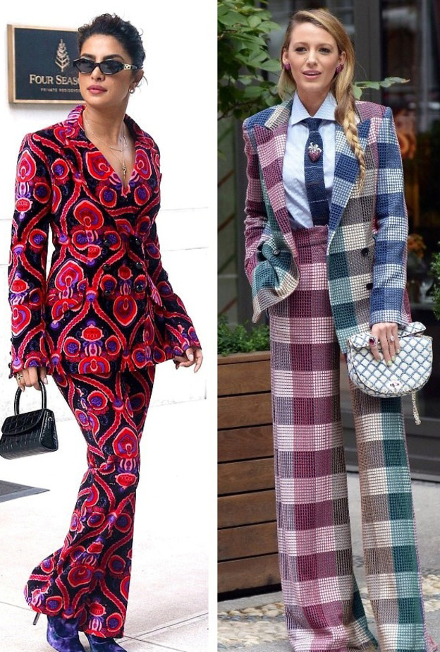 بلايك اختارت بدلة مميزة باللون الأبيض من تصميم Ralph & Russo، أما خيار شوبرا فكان أكثر جرأة وإثارة 