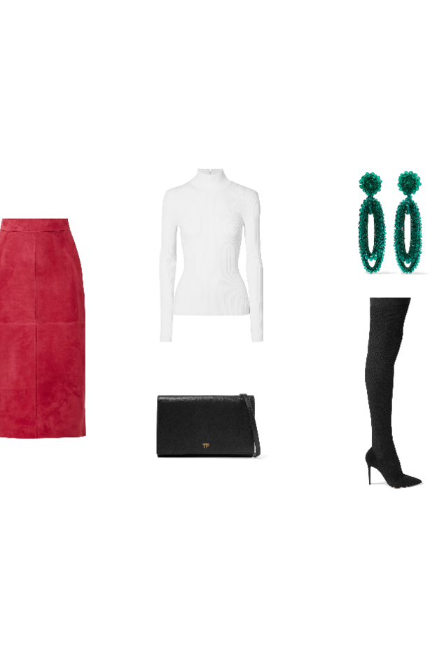 تنسيق في البنطلون مستوحى من الوان العلم الاماراتي