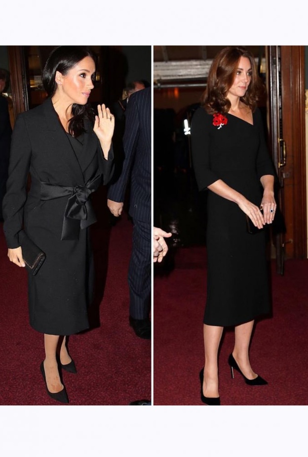 كيت ميدلتون‎ ‎وميغان ماركل باللون الأسود فمن الأجمل بينهن