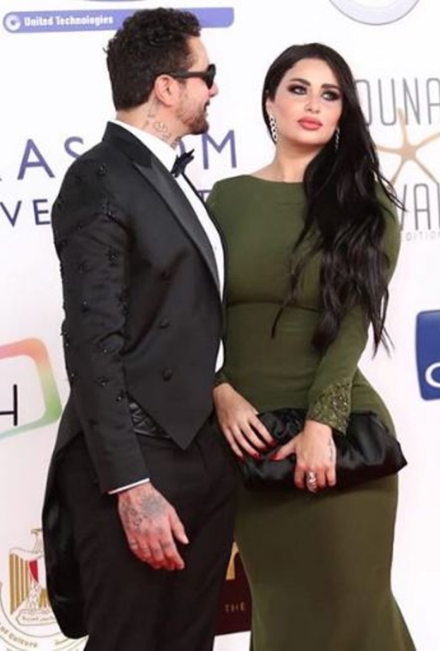 احمد الفيشاوي وزوجته الخامسة ندى الكامل