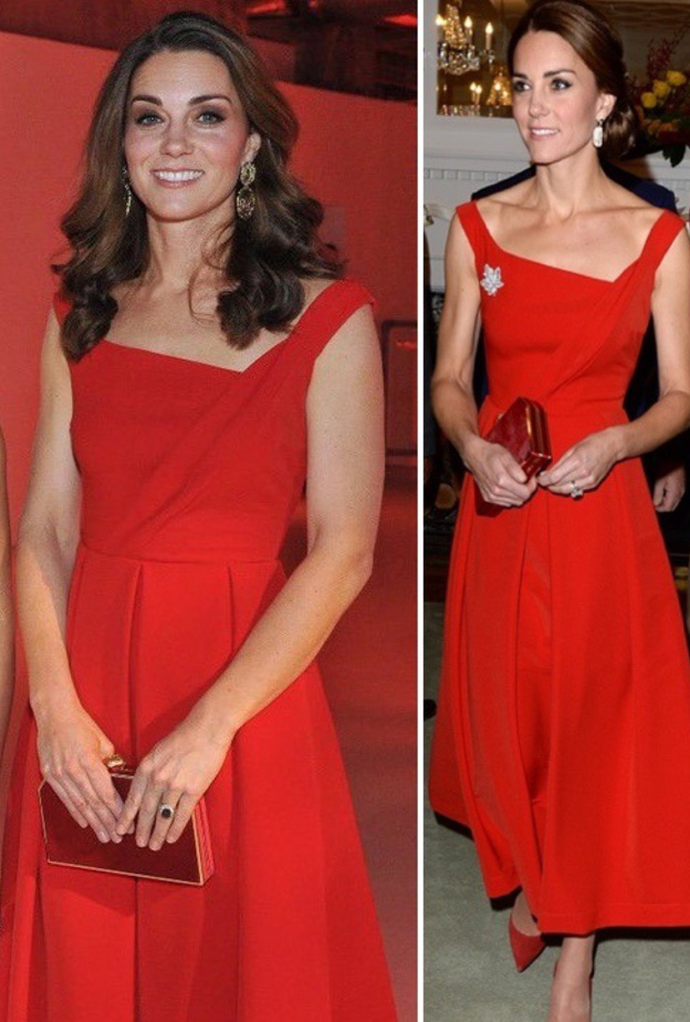كيت ميدلتون ترتدي الفستان الأحمر في حفل ‏Royal Foundation