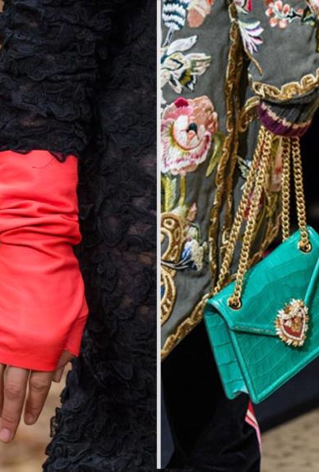 أكسسوارات شعر حمراء على شكل تاج من Dolce & Gabbana