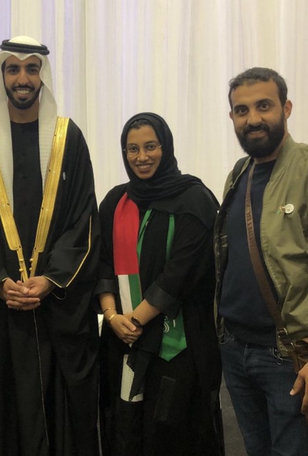 متابعة شيخ شخبوط آل نهيان على أوبريت معا أبدا مع المخرجة عاشة الزعابي