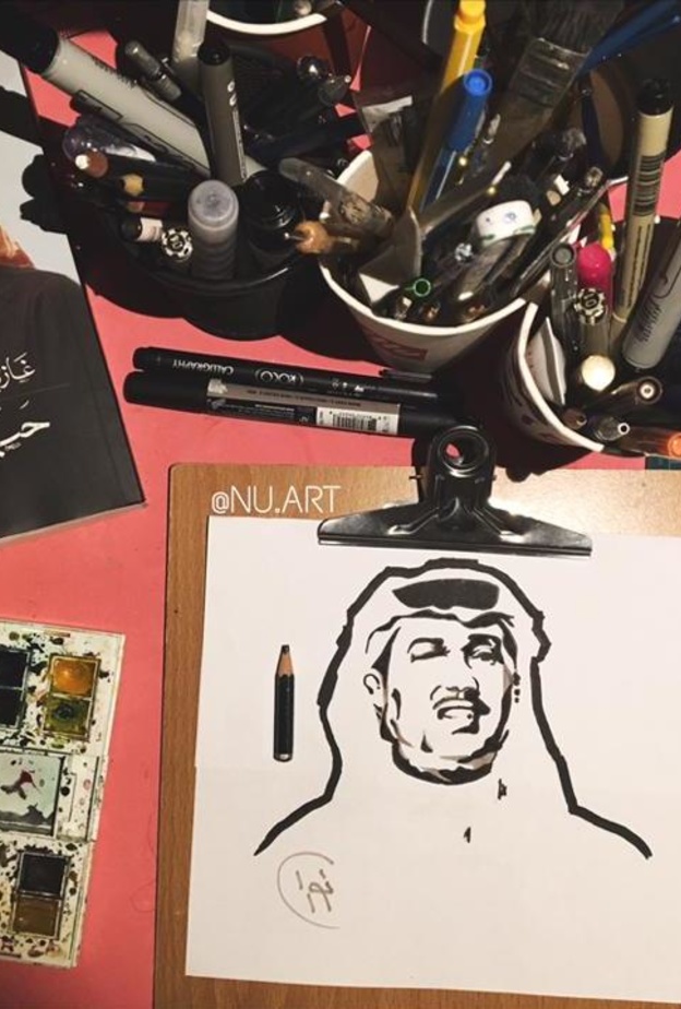 من أعمال الرسامة نورة الجهني