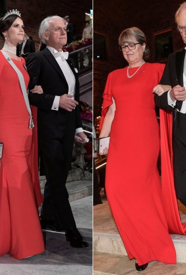 أطلت كل من صوفيا ودونا خلال حفل جوائز نوبل في ستوكهولم بفستانين متشابهين إلى حدّ كبير من حيث القصة واللون