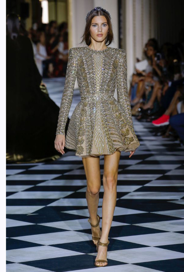  Alexandre Vauthier فستان قصير باللون الأسود من