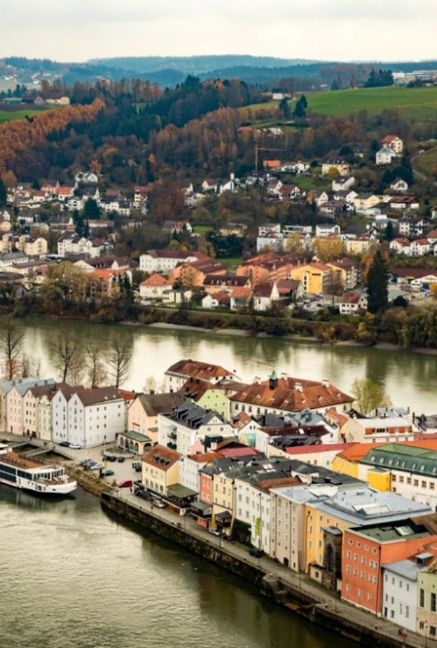 الانهر الثلاثة تلتقي في باساو