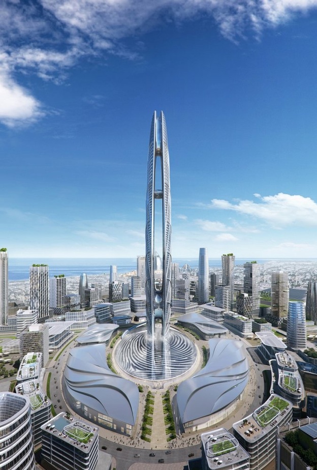 جديد دبي : برج مذهل ومنطقة داون تاون جميرا بتصميم فريد على شكل بصمة الشيخ محمد بن راشد