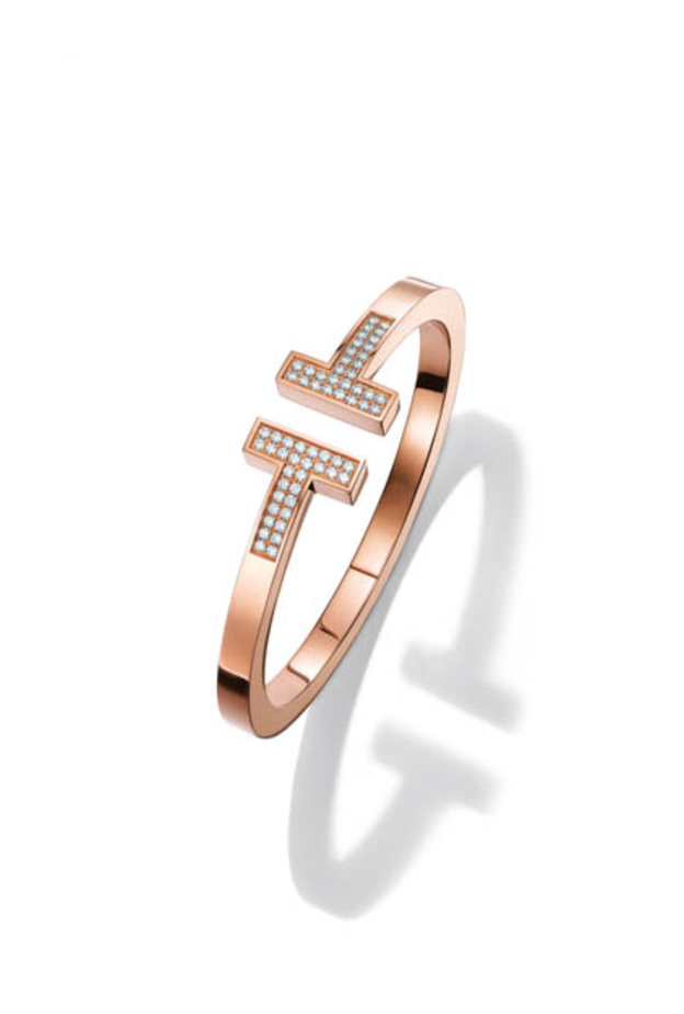 إسوارة Tiffany HardWear ball wire من الذهب الأبيض والألماس