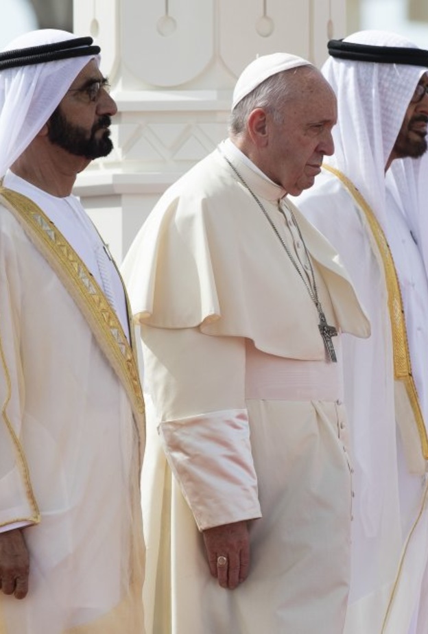 الشيخ محمد بن راشد والشيخ محمد بن زايد وبابا الفاتيكان